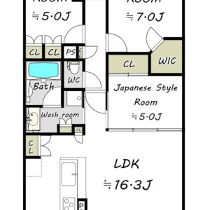 ファインクォーターシティ304　販売図面用おしゃれ